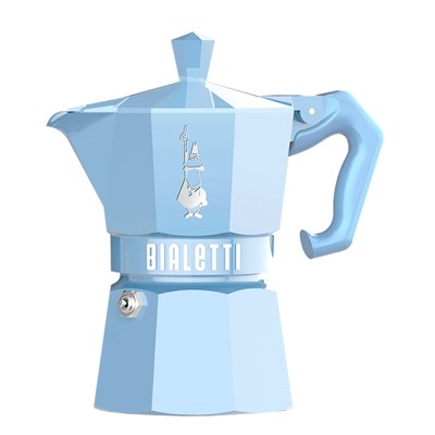 Гейзерная кофеварка Bialetti Moka Express Exclusive Blue 9061, 3 чашки - фото 28967