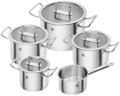 Набор кастрюль из нержавеющей стали, 9 предметов, Zwilling Pro, 65120-005 - фото 29422