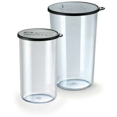 Набор стаканов с крышками BAMIX 3002.001, 400мл+600мл, тритан, ударопрочный - фото 29439