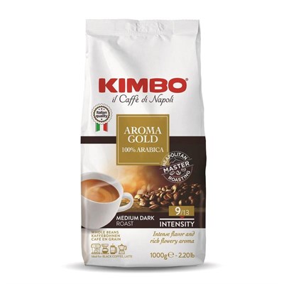 Кофе в зернах Kimbo Aroma Gold арабика 100% 1 кг 014086 - фото 32394