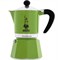 Гейзерная кофеварка Bialetti RAINBOW, 4971 40мл зеленая - фото 31103